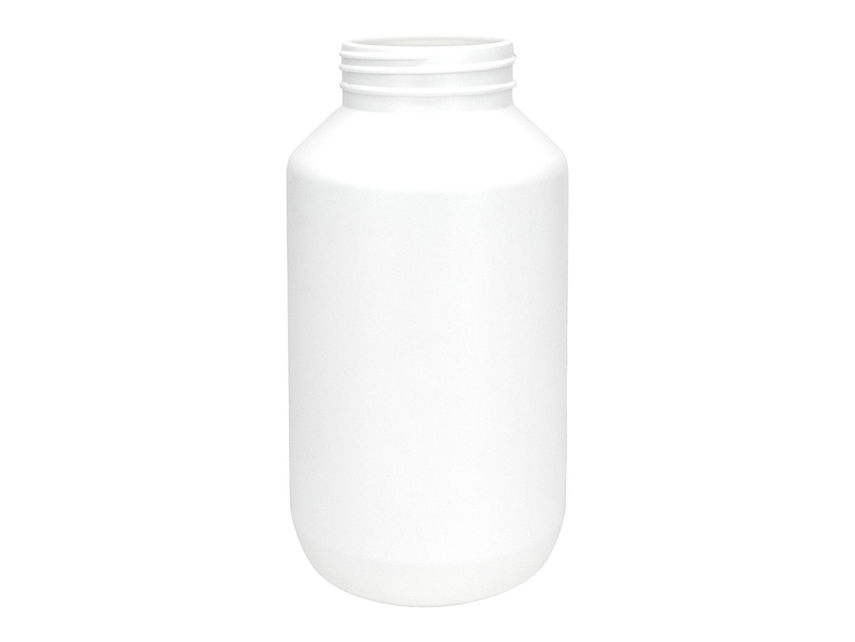 625 cc, 53/400 Finish, White, Bottles, HDPE, Round Packer