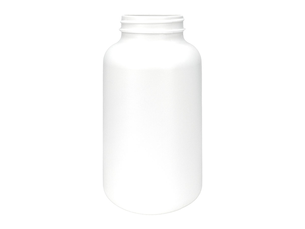 500 cc, 53/400 Finish, White, Bottles, HDPE, Round Packer
