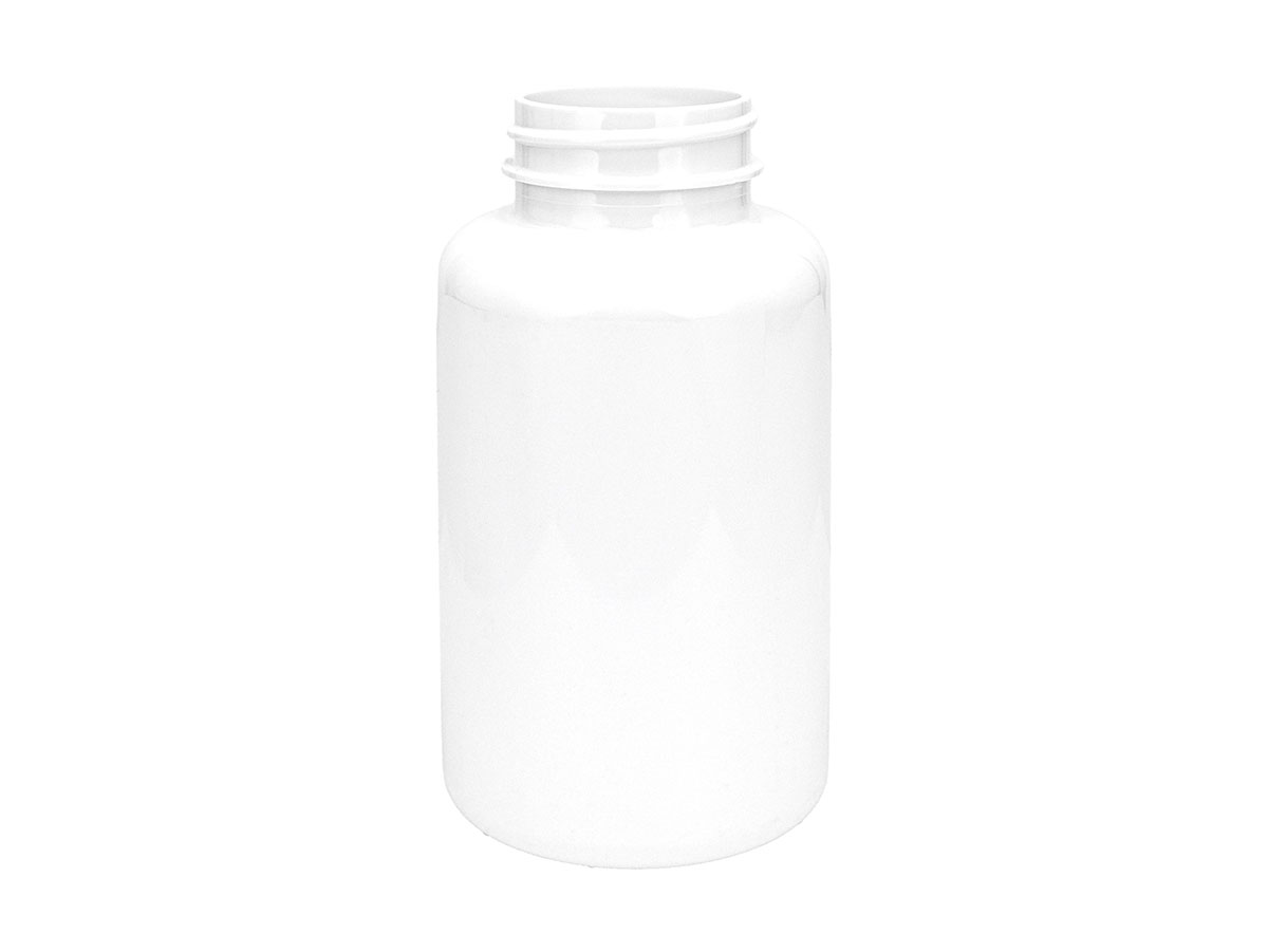 200 cc, 38/400 Finish, White, Bottles, HDPE, Round Packer