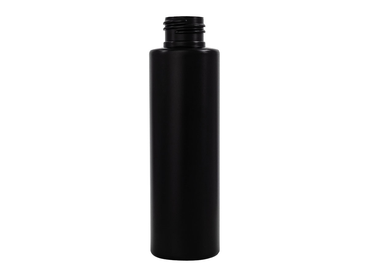 4 oz., 24/410 Finish, Black, Bottles, HDPE, Cylinder Round