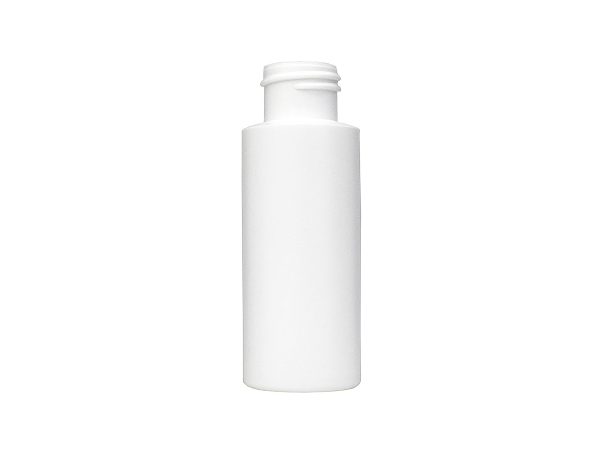 2 oz., 24/410 Finish, White, Bottles, HDPE, Cylinder Round