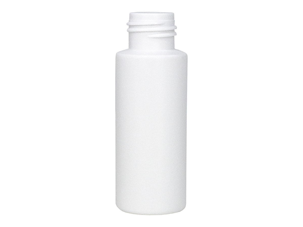 2 oz., 24/415 Finish, White, Bottles, HDPE, Cylinder Round