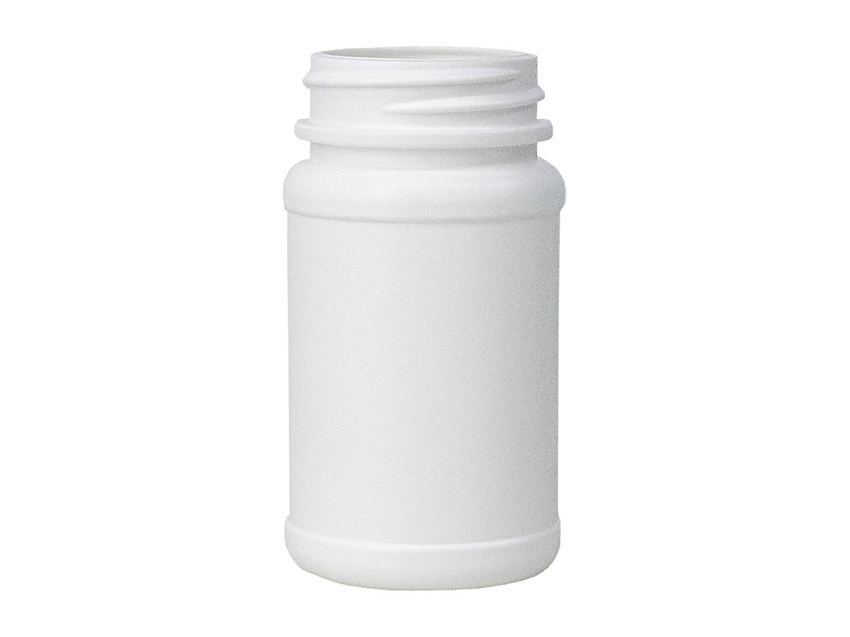 75 cc, 38/400 Finish, White, Bottles, HDPE, Round Packer