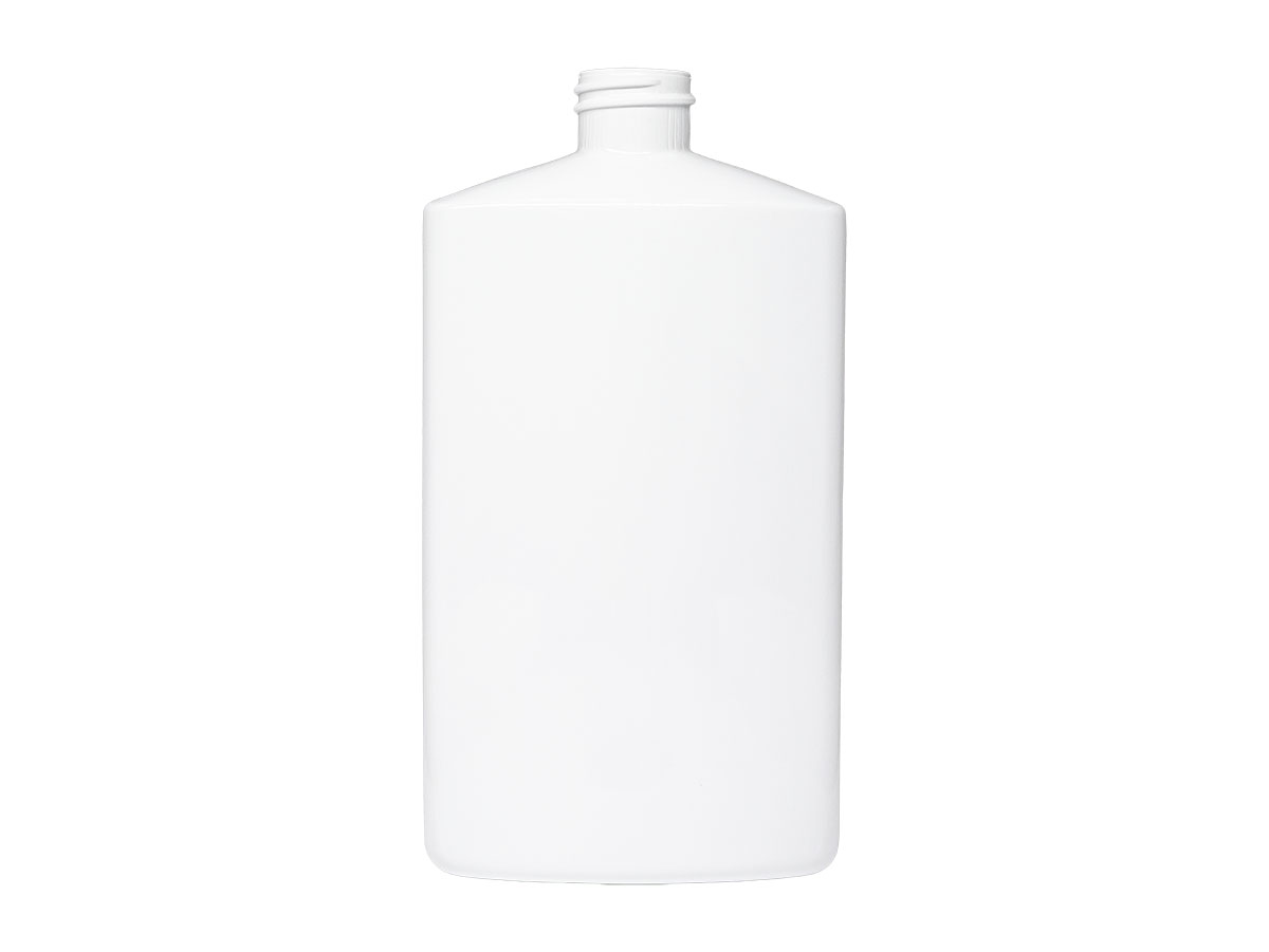 16 oz., 28/410 Finish, White, Bottles, PVC, Oblong
