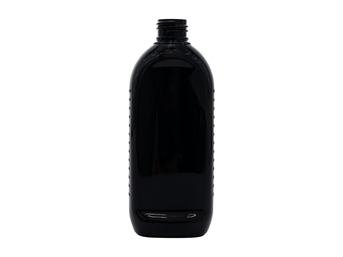 8 oz., 24/410 Finish, Black, Bottles, PET, Oval, Straight-Sided