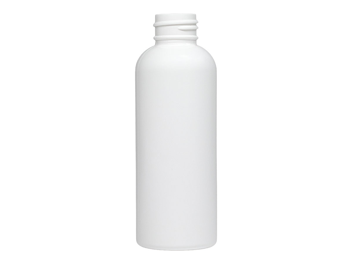 4 oz., 24/410 Finish, White, Bottles, HDPE, Bullet