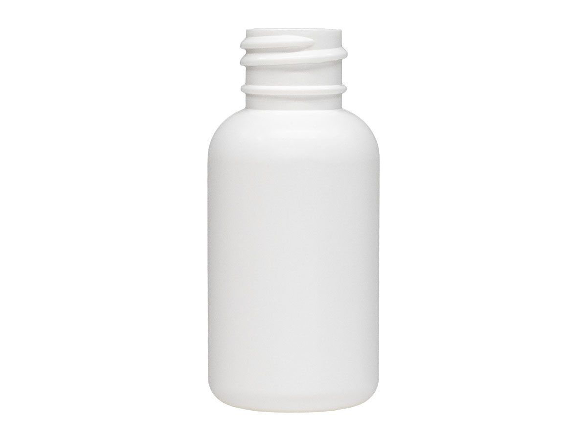 1 oz., 20/410 Finish, White, Bottles, LDPE, Boston Round