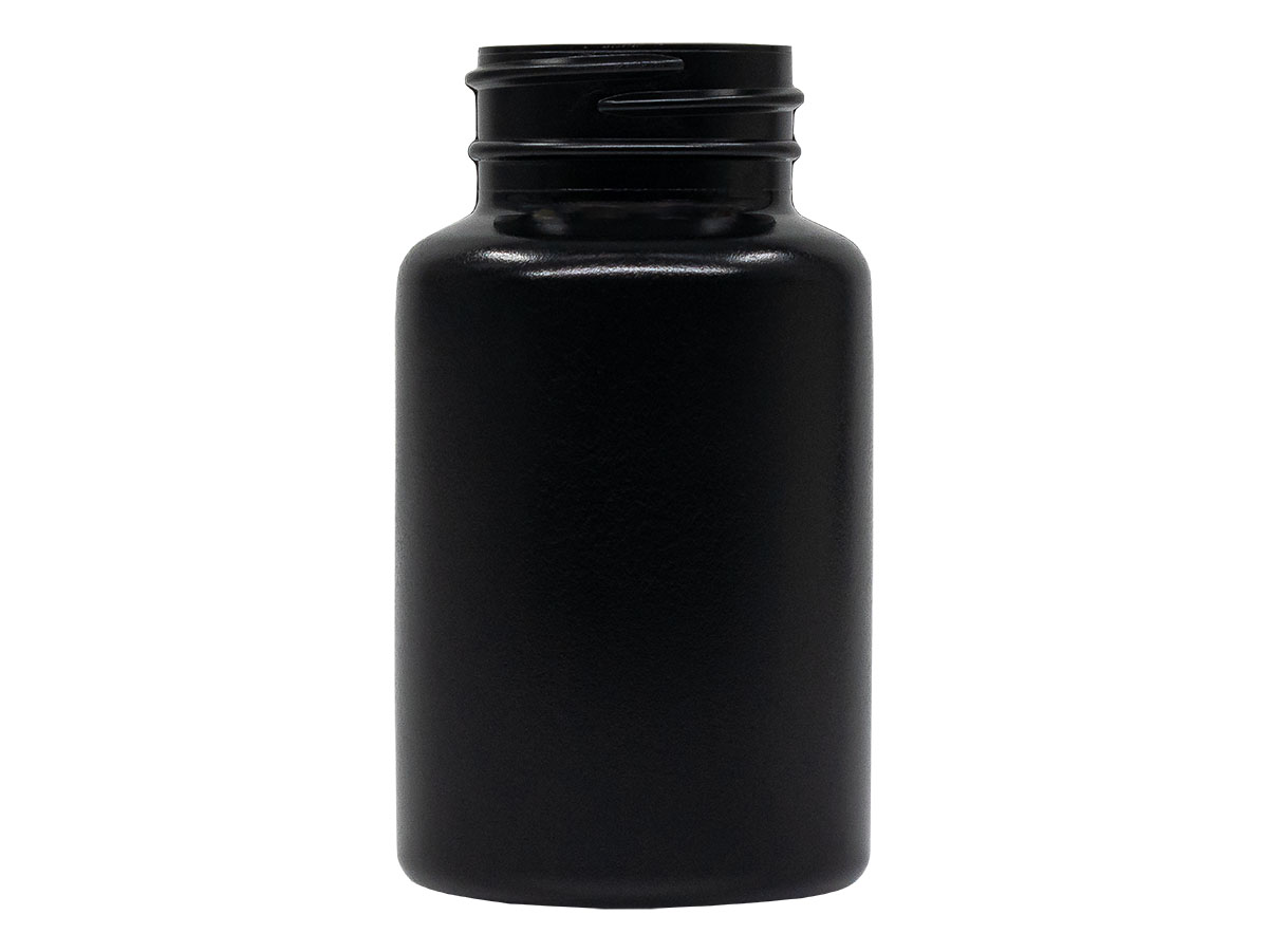 150 cc, 38/400 Finish, Black, Bottles, HDPE, Round Packer