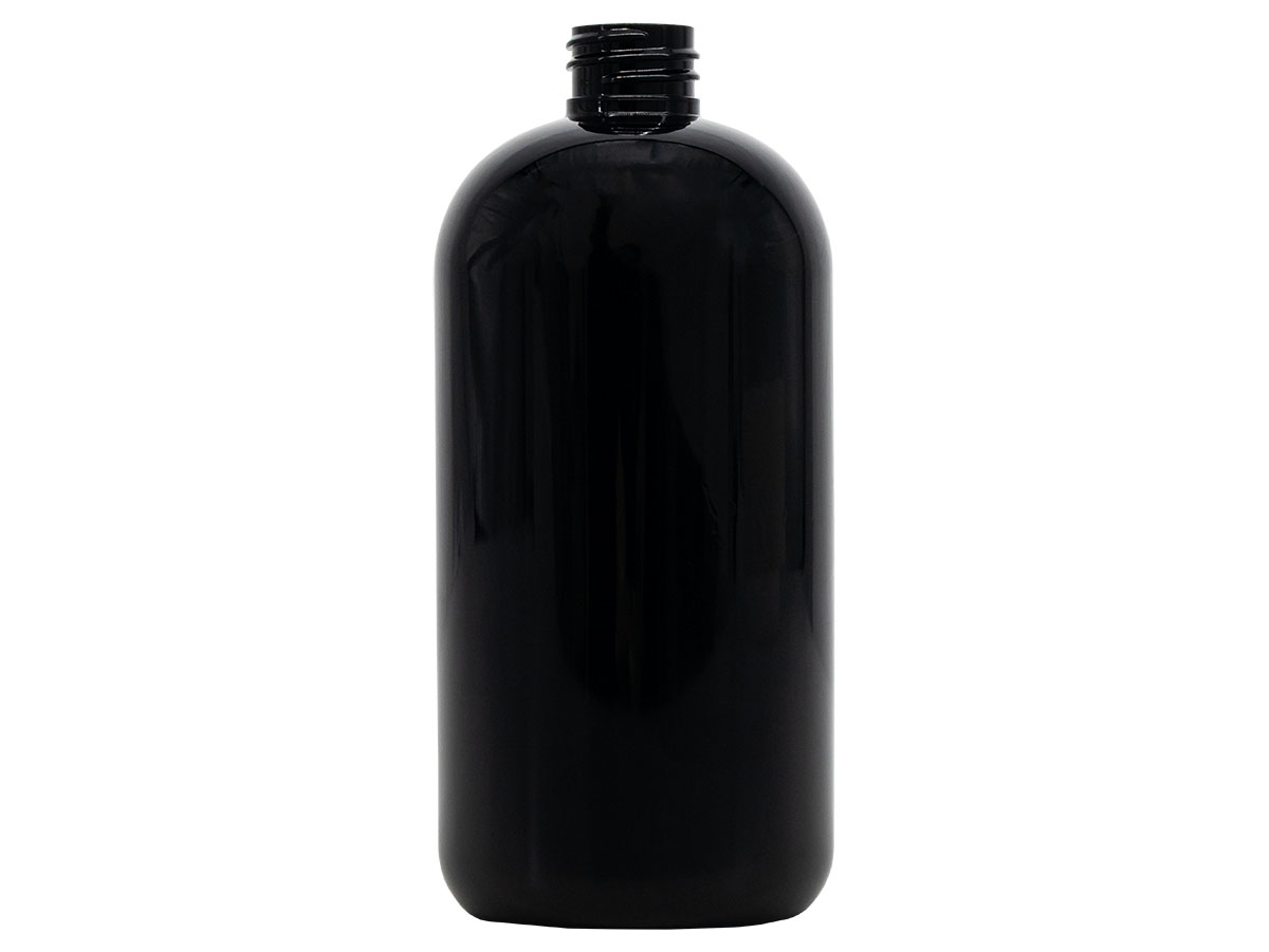 24 oz., 28/410 Finish, Black, Bottles, PET, Boston Round