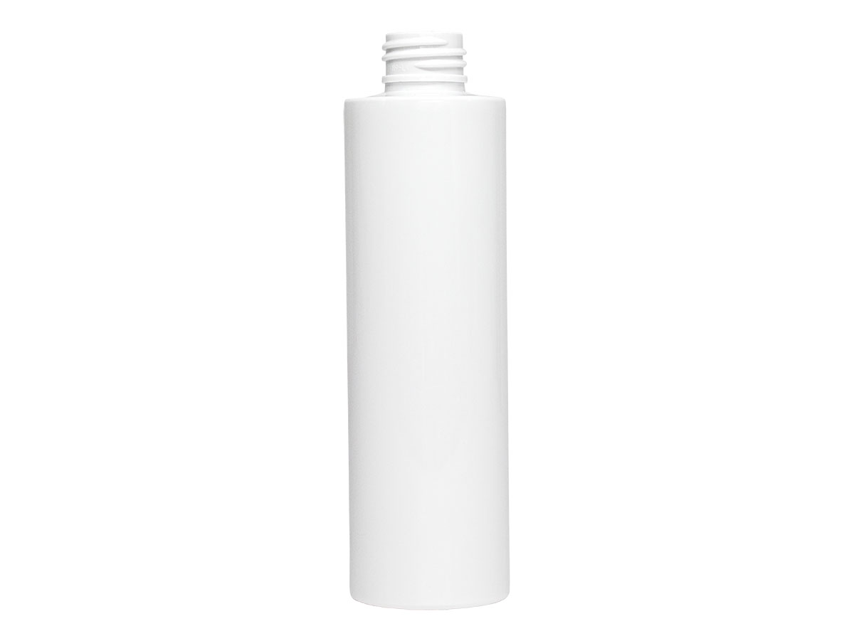 6 oz., 24/410 Finish, White, Bottles, PET, Cylinder Round