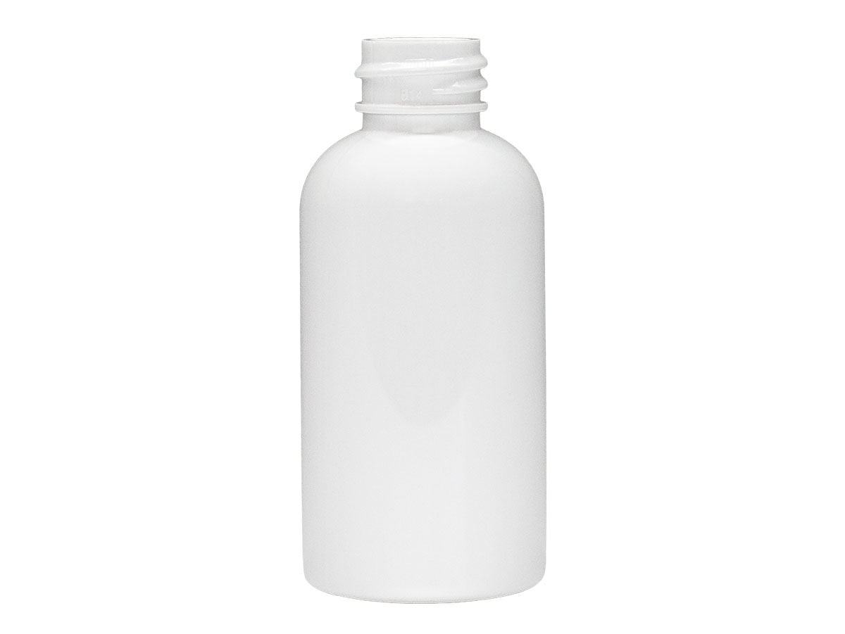 2 oz., 20/410 Finish, White, Bottles, PET, Boston Round