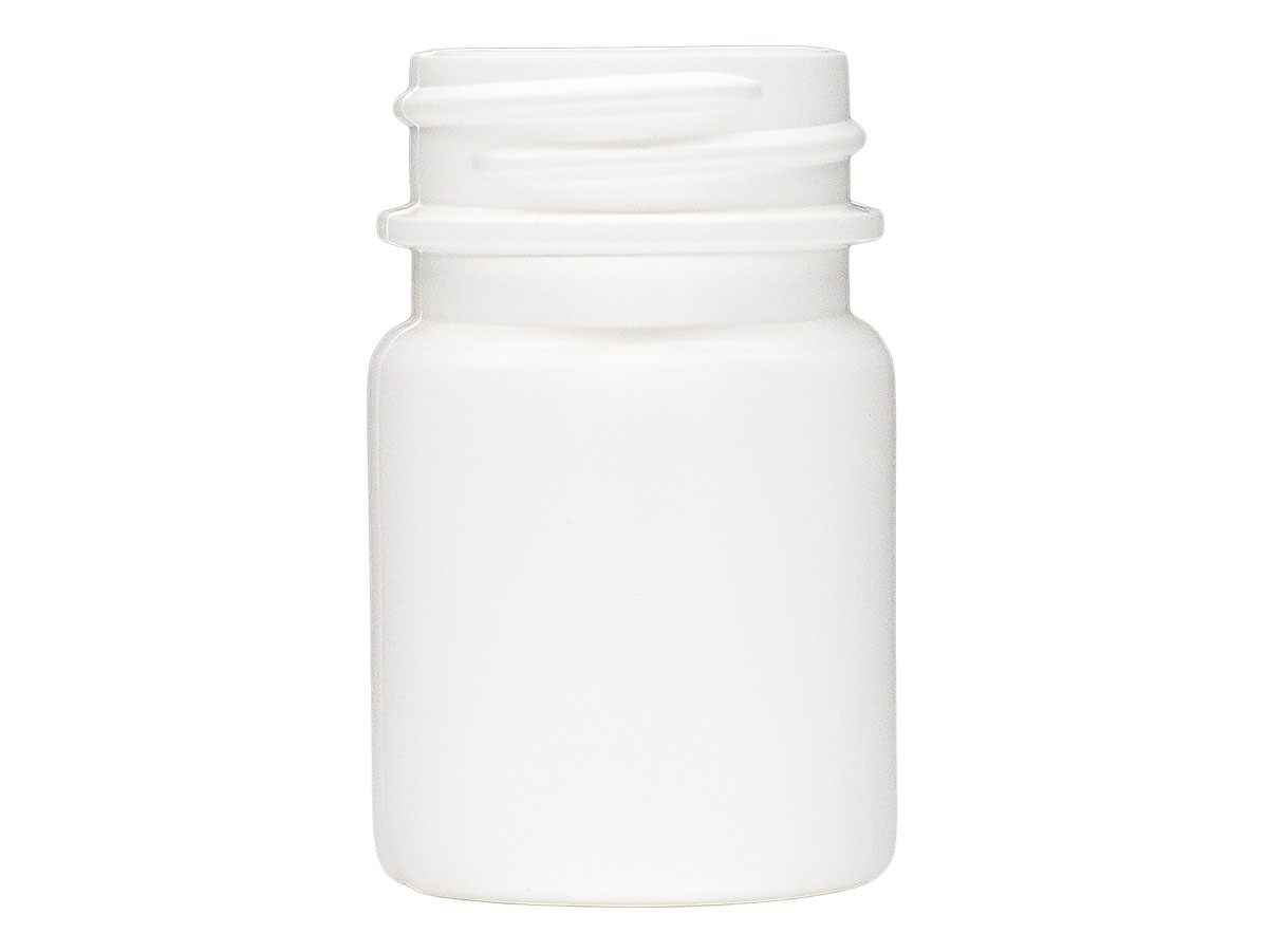 30 cc, 33/400 Finish, White, Bottles, HDPE, Round Packer