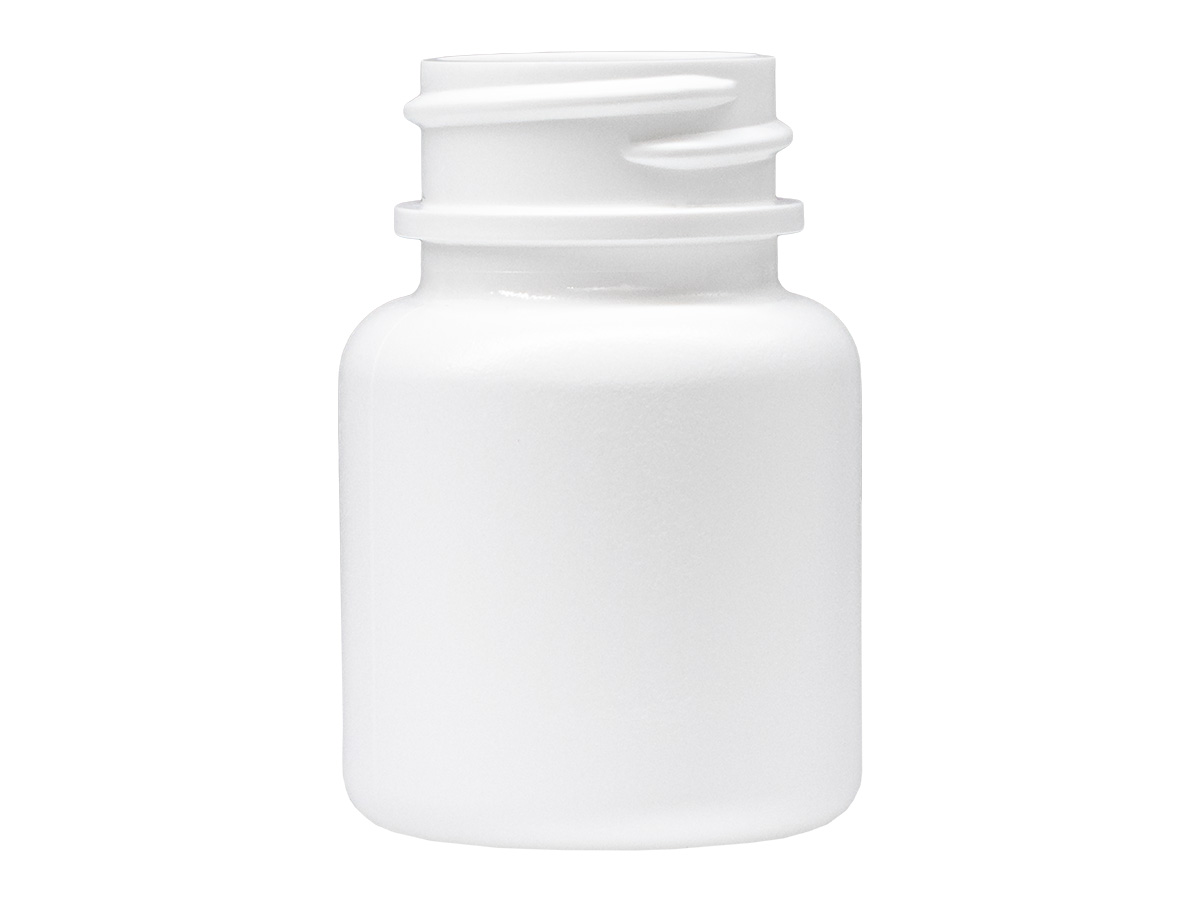 30 cc, 28/400 Finish, White, Bottles, HDPE, Round Packer