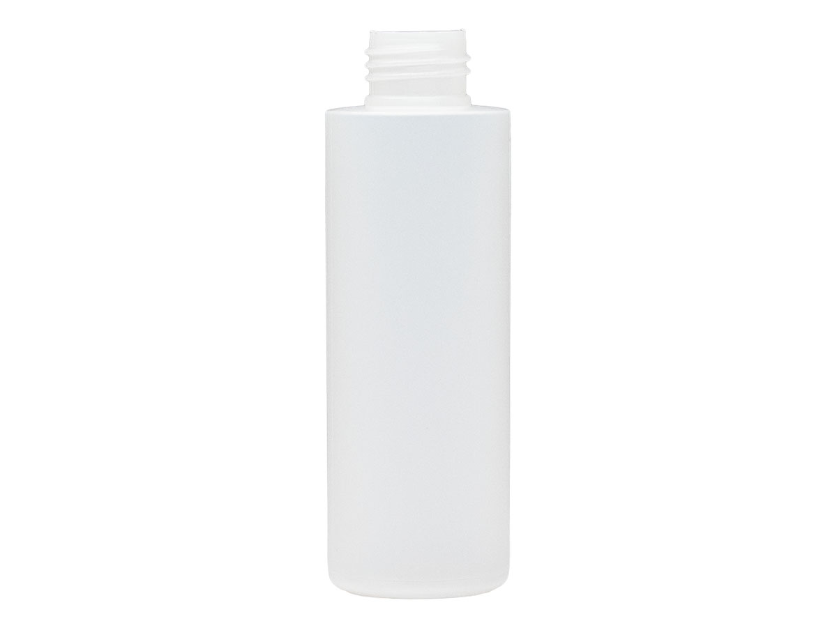 4 oz., 24/410 Finish, Natural, Bottles, HDPE, Cylinder Round