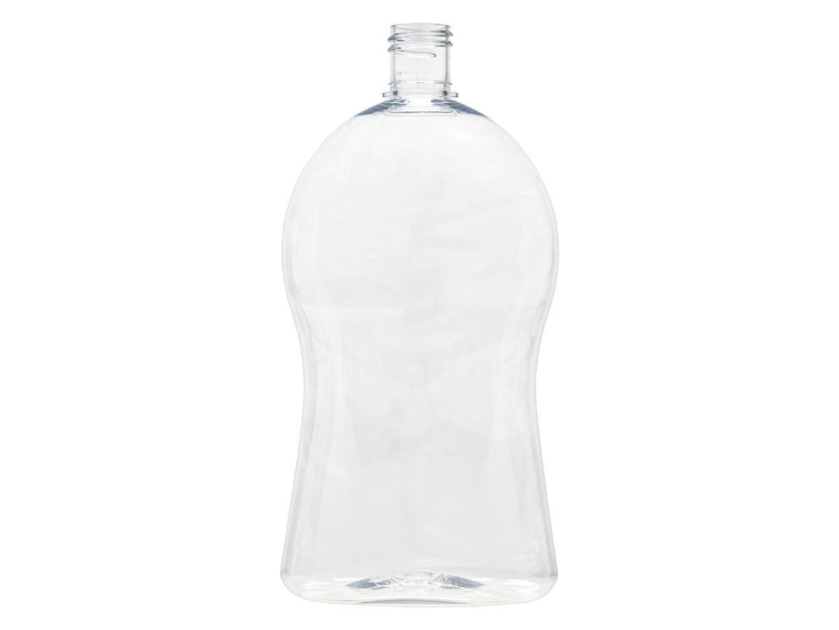 34 oz., 28/415 Finish, Clear, Bottles, PET, Oval, Pinched Waist