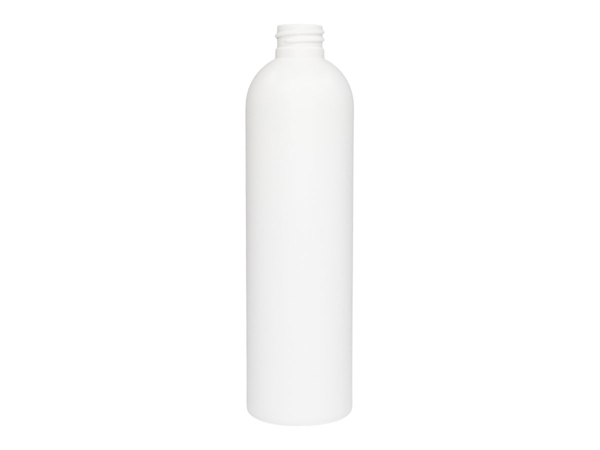 16 oz., 28/410 Finish, White, Bottles, HDPE, Bullet