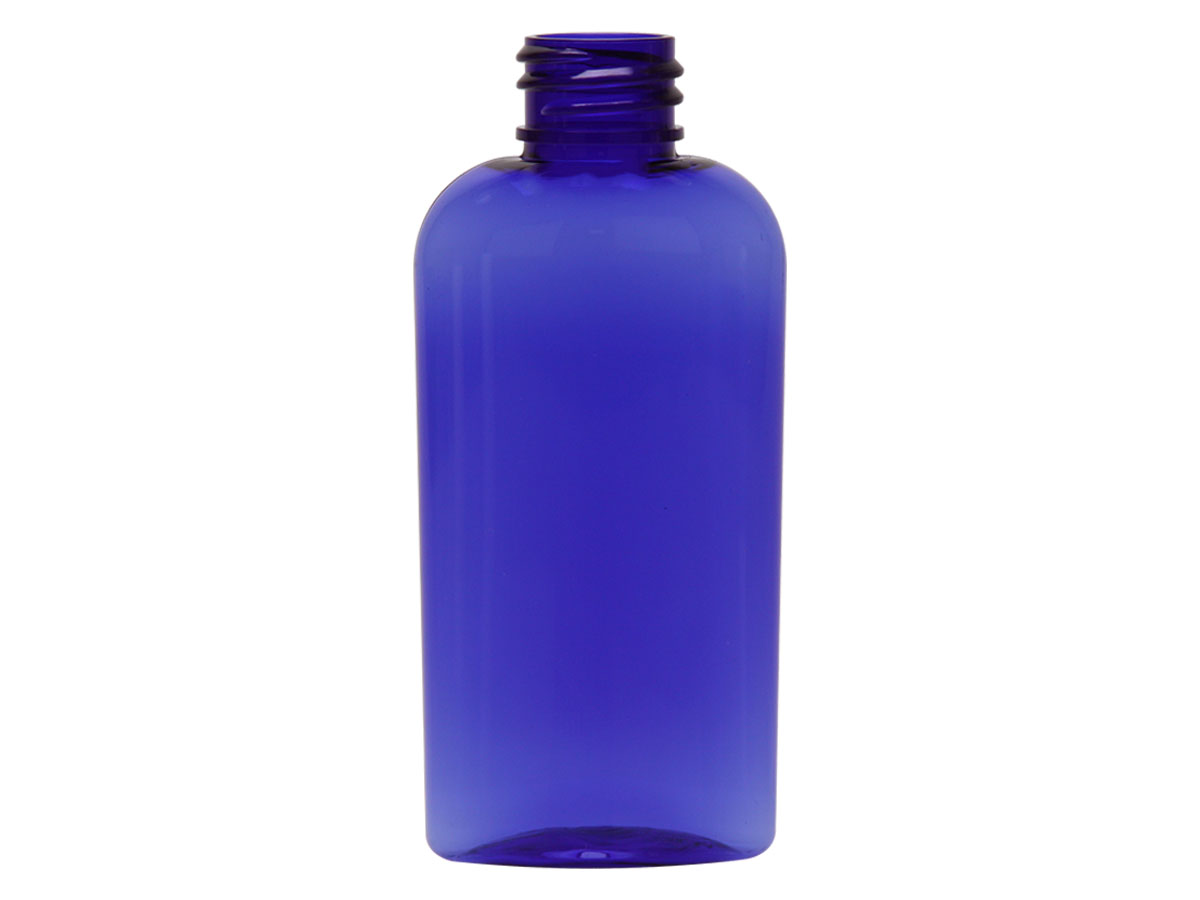 2 oz., 20/410 Finish, Cobalt Blue, Bottles, PET, Cosmo Oval
