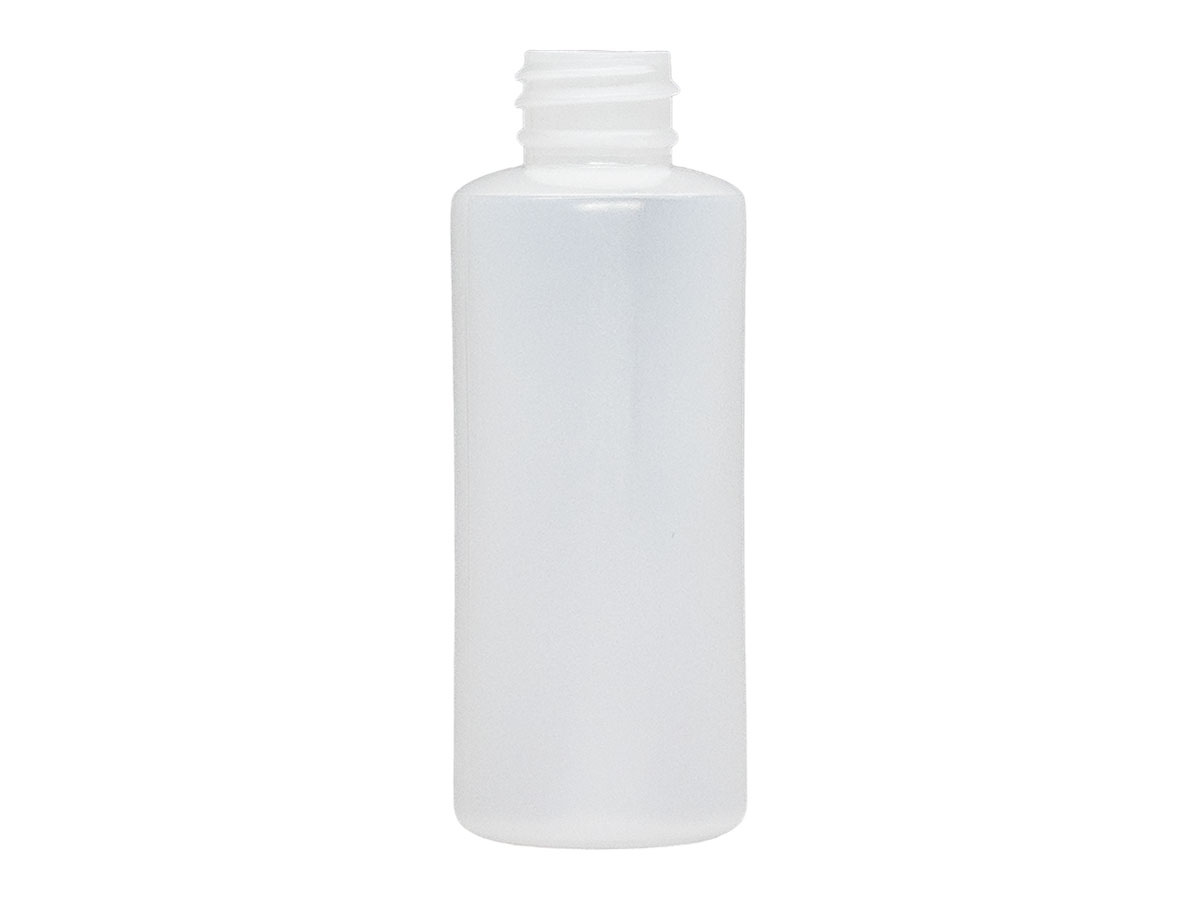2 oz., 20/410 Finish, Natural, Bottles, HDPE, Cylinder Round