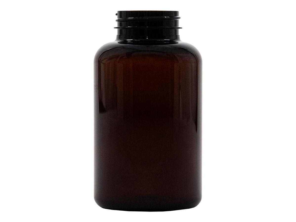 400 cc, 45/400 Finish, Amber, Bottles, PET, Round Packer