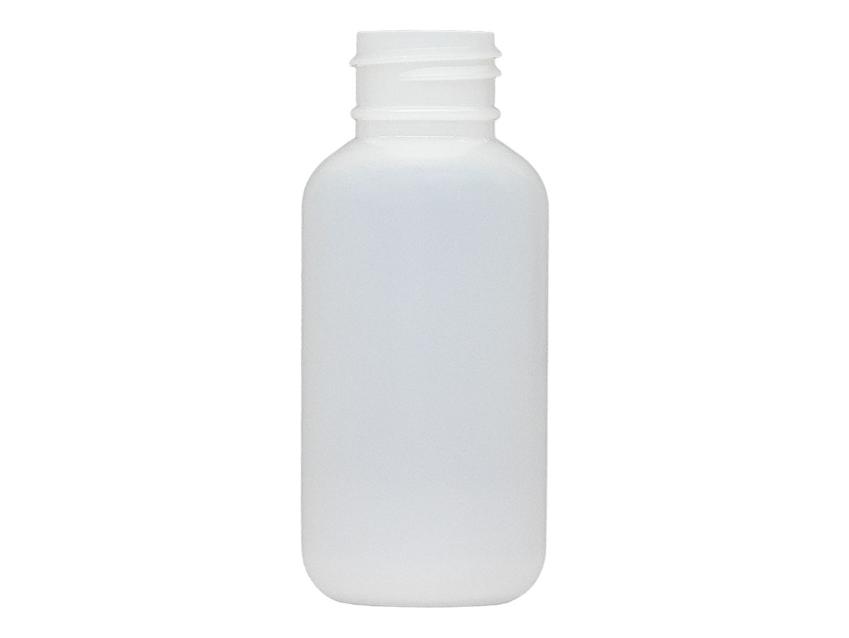 2 oz., 24/410 Finish, Natural, Bottles, HDPE, Boston Round