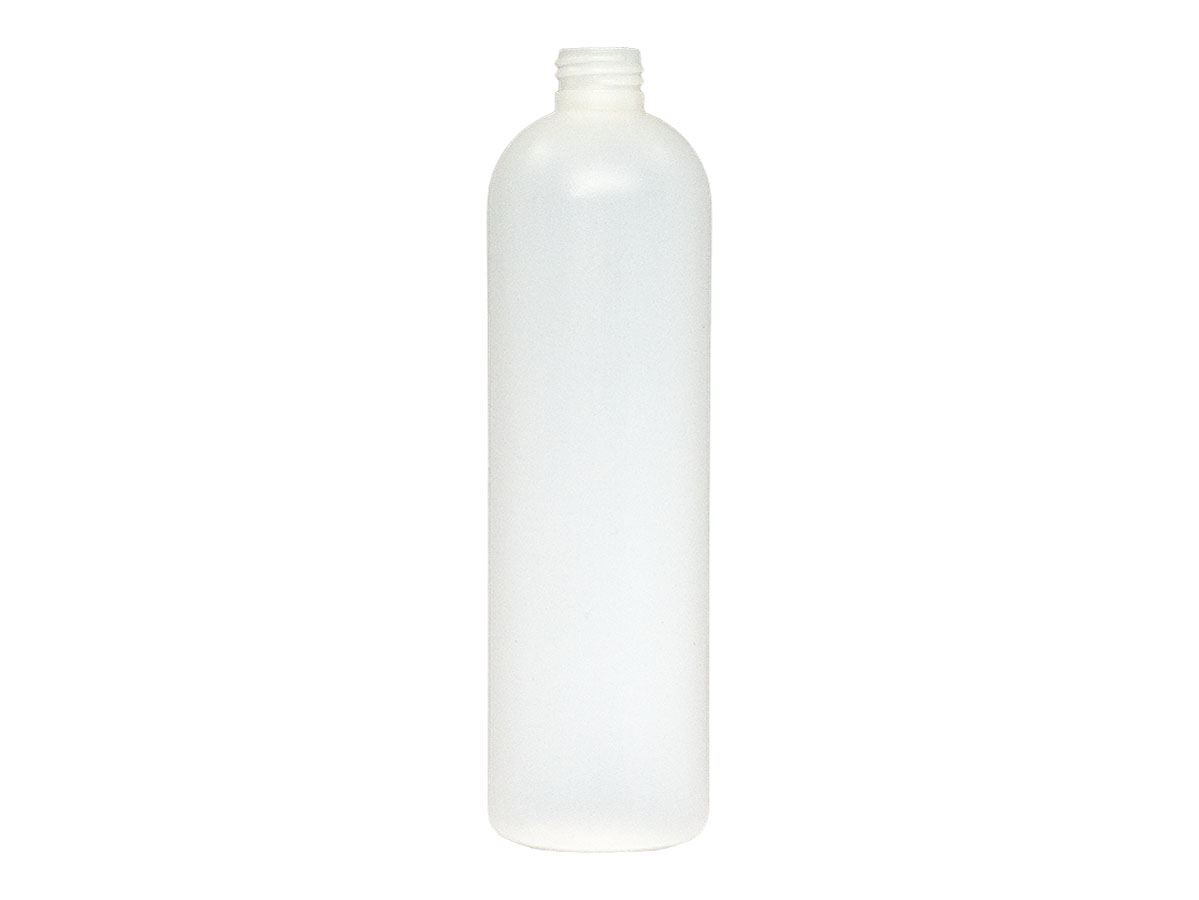 16 oz., 24/410 Finish, Natural, Bottles, HDPE, Bullet