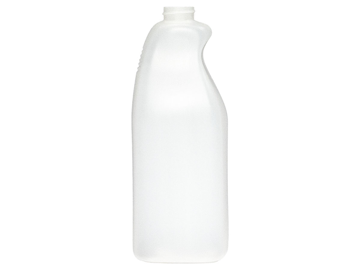 28 oz., 28/400 Finish, Natural, Bottles, HDPE, Square, Label Panel