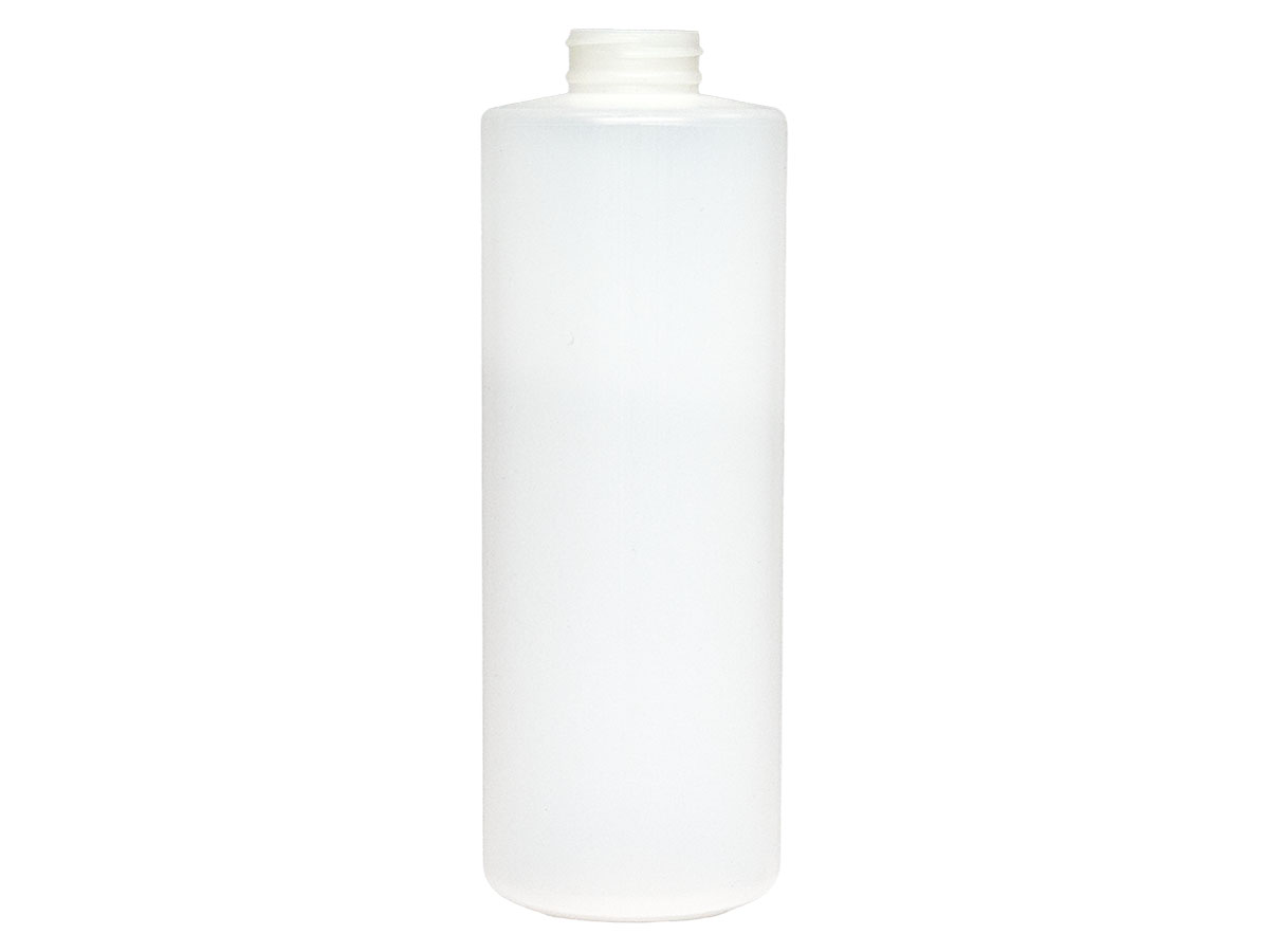 32 oz., 38/400 Finish, Natural, Bottles, HDPE, Round, Wide Mouth, Label Panel