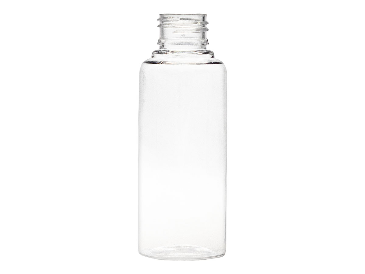 100 mL, 24/410 Finish, Clear, Bottles, PET, Modified Round