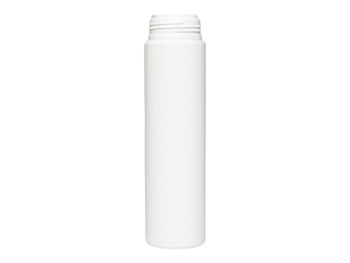 250 mL, 43mm Finish, White, Bottles, HDPE, Foamer Style Cylinder Round