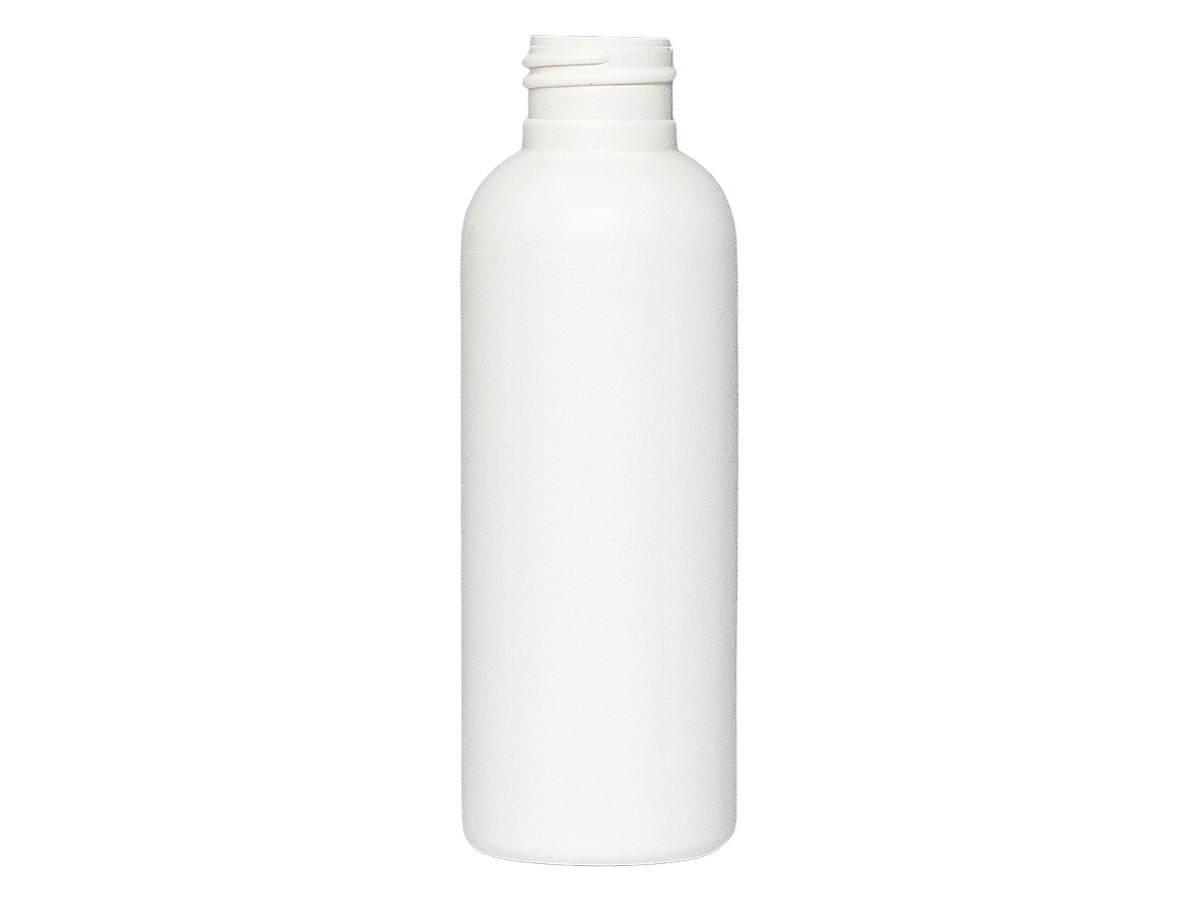4 oz., 24/410 Finish, White, Bottles, HDPE, Bullet