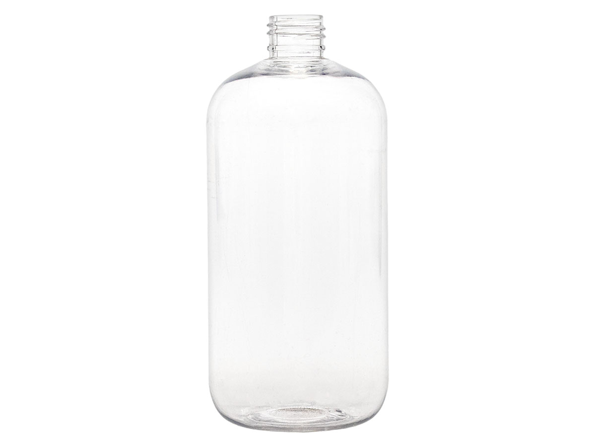 16 oz., 24/410 Finish, Clear, Bottles, PET, Boston Round
