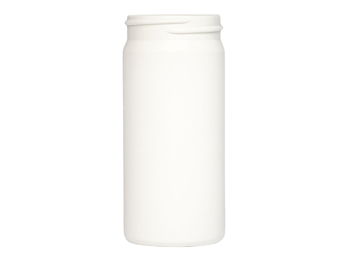 90 cc, 43/400 Finish, White, Bottles, Round Packer, Wide Mouth