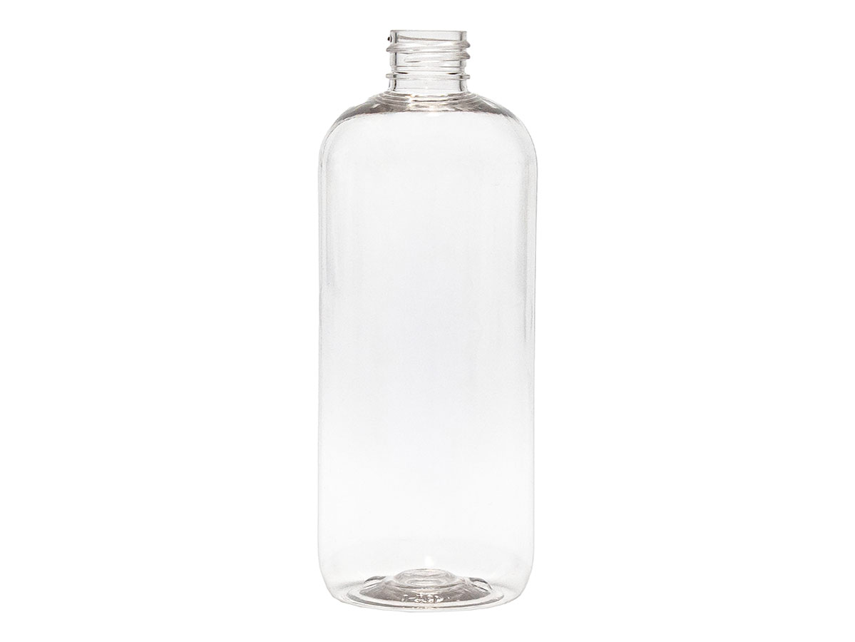 12 oz., 24/410 Finish, Clear, Bottles, PET, Boston Round