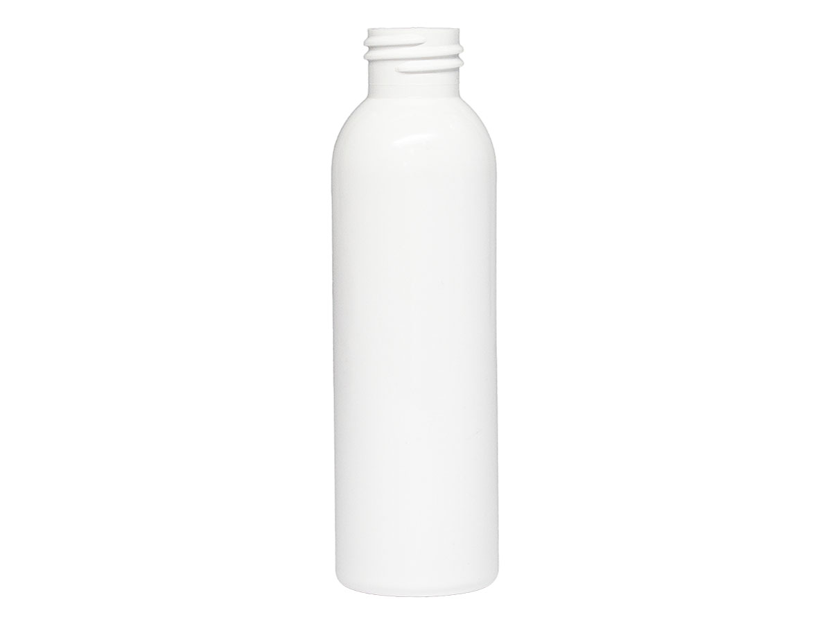 4 oz., 24/410 Finish, White, Bottles, PET, Bullet
