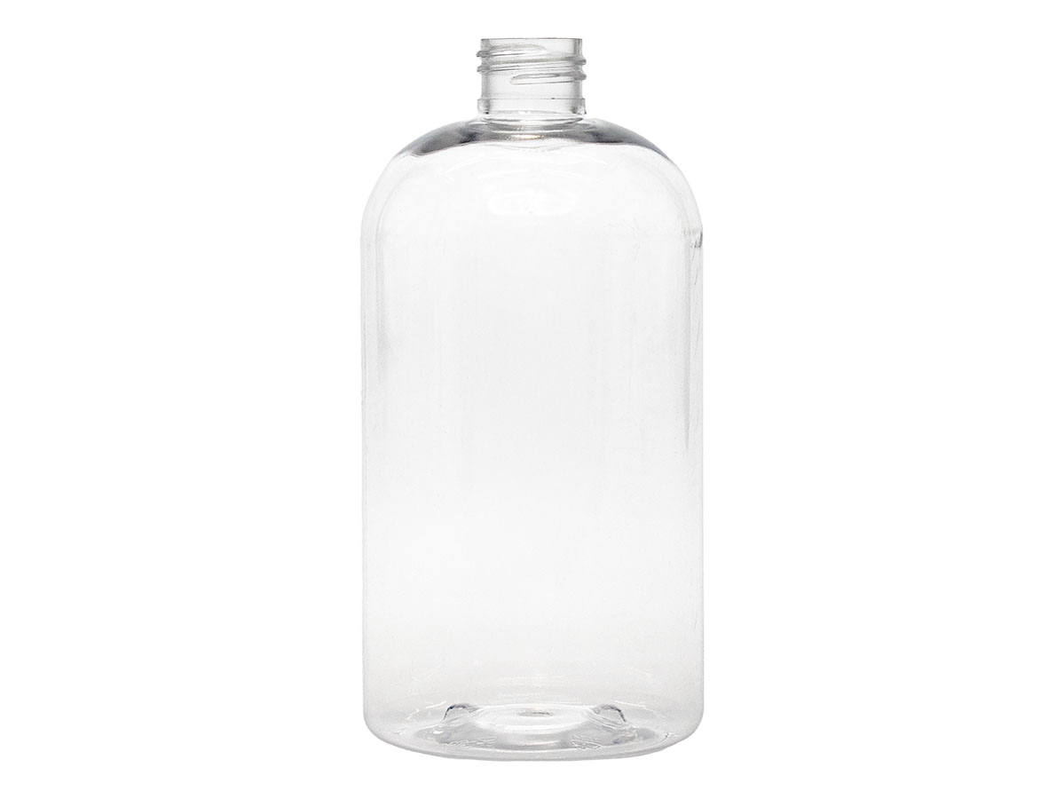 16 oz., 24/410 Finish, Clear, Bottles, PET, Boston Round