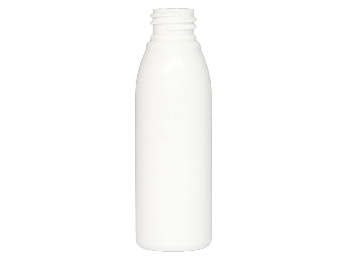 2 oz., 20/410 Finish, White, Bottles, HDPE, Modified Round