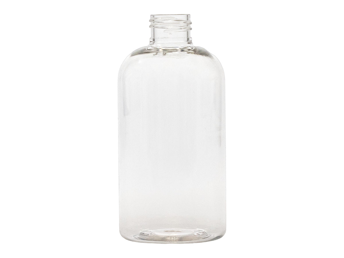 8 oz., 24/410 Finish, Clear, Bottles, PET, Boston Round