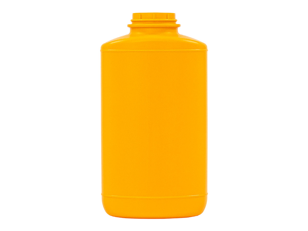 6 oz., 40mm Finish, Orange, Bottles, HDPE, Oval, Label Panel