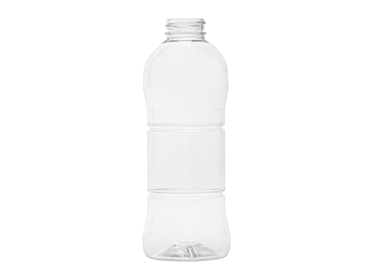 16 oz., 33/400 Finish, Clear, Bottles, PET, Round, Label Panel