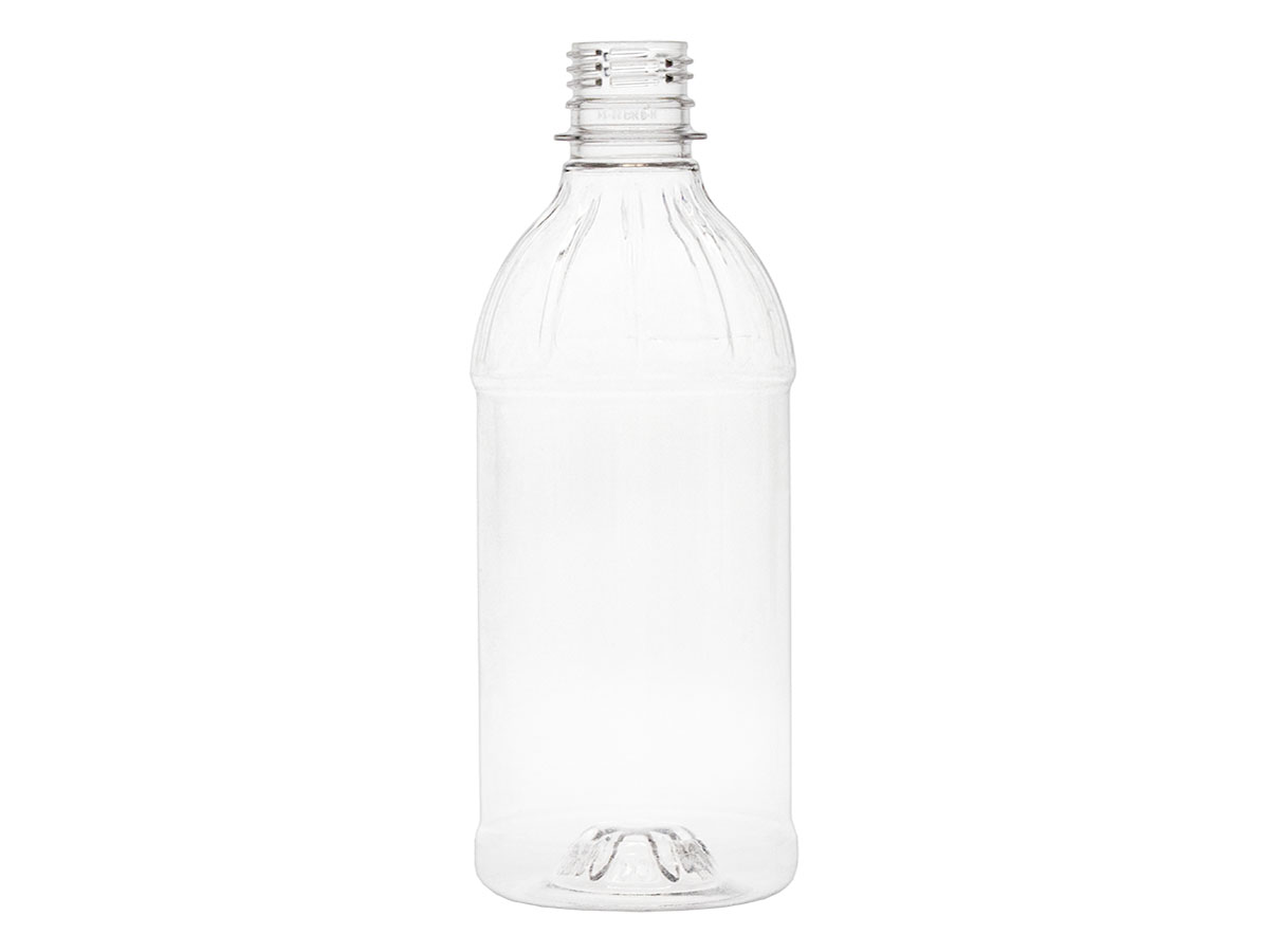 16 oz., 28mm TE Finish, Clear, Bottles, PET, Vinegar Style Round