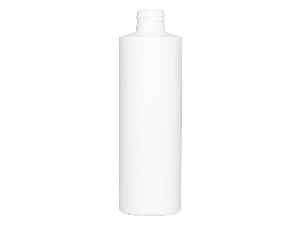 8 oz., 24/410 Finish, White, Bottles, HDPE, Cylinder Round