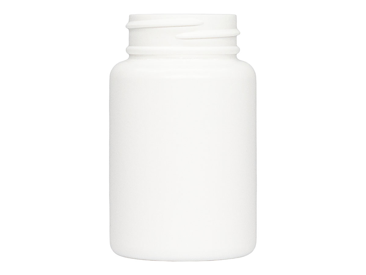 100 cc, 38/400 Finish, White, Bottles, HDPE, Round Packer