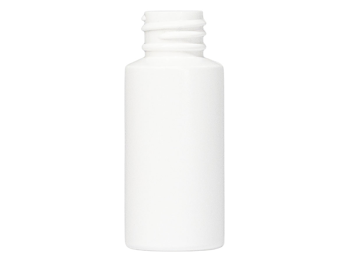 1 oz., 20/410 Finish, White, Bottles, HDPE, Cylinder Round
