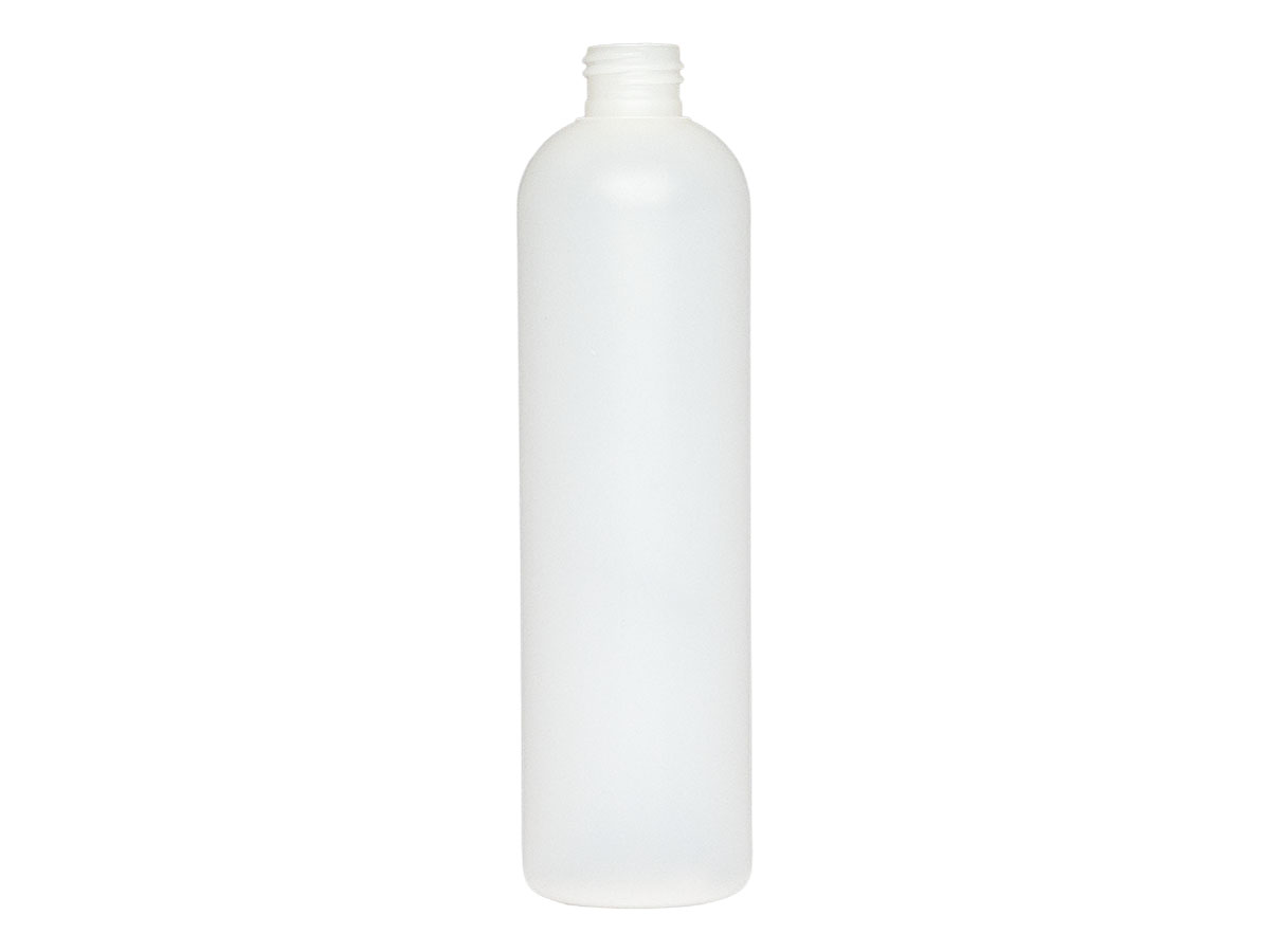 12 oz., 24/410 Finish, Natural, Bottles, HDPE, Bullet