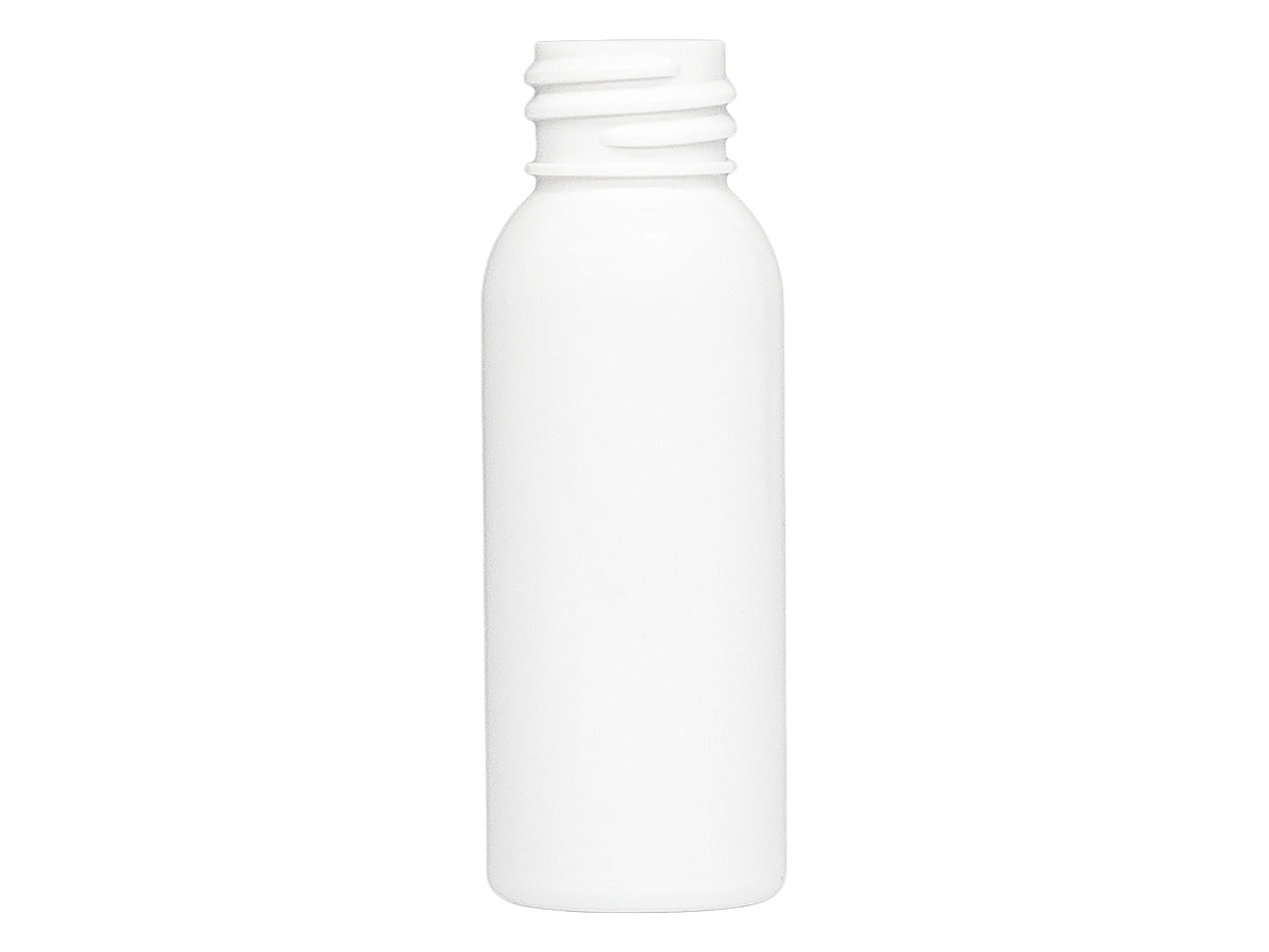 1 oz., 20/410 Finish, White, Bottles, PET, Bullet
