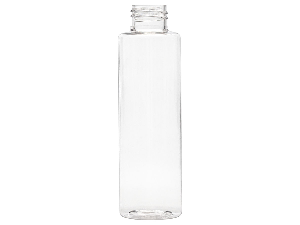 4 oz., 24/410 Finish, Clear, Bottles, PET, Cylinder Round
