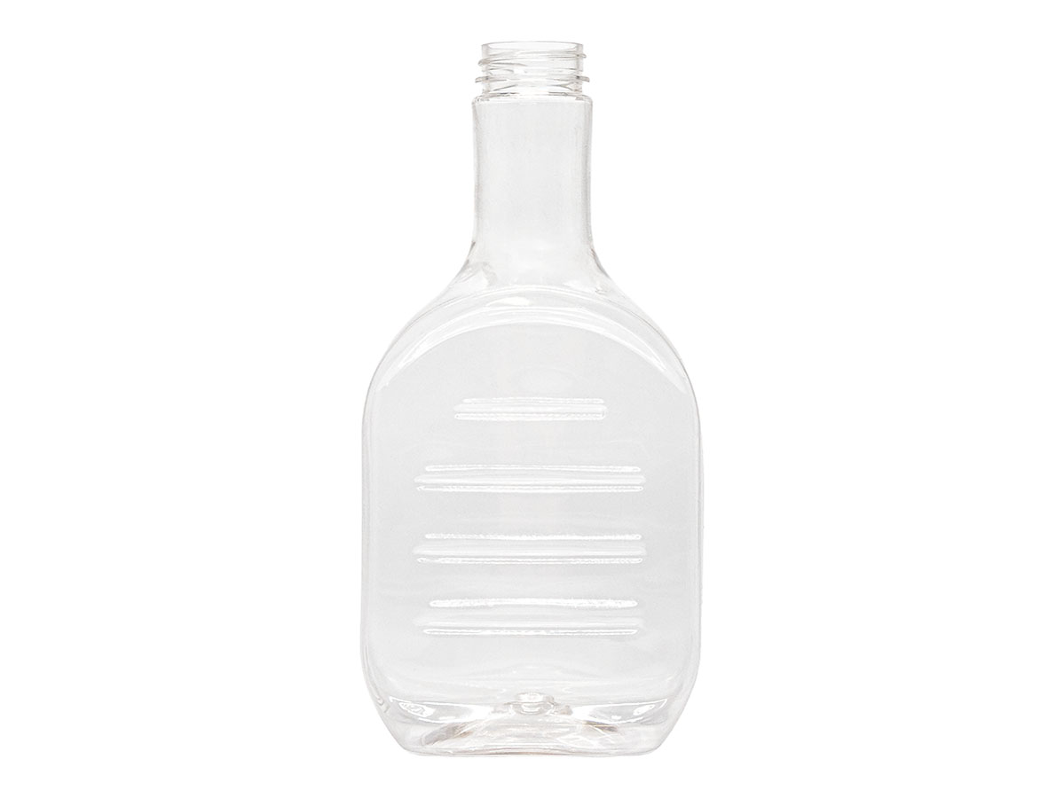 36 oz., 38/400 Finish, Clear, Bottles, PET, Oblong, Banjo Style