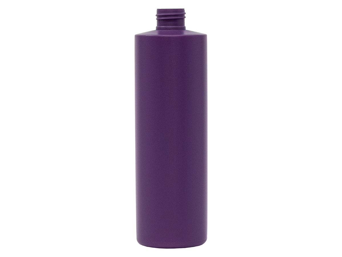 12 oz., 24/410 Finish, Purple, Bottles, HDPE, Cylinder Round