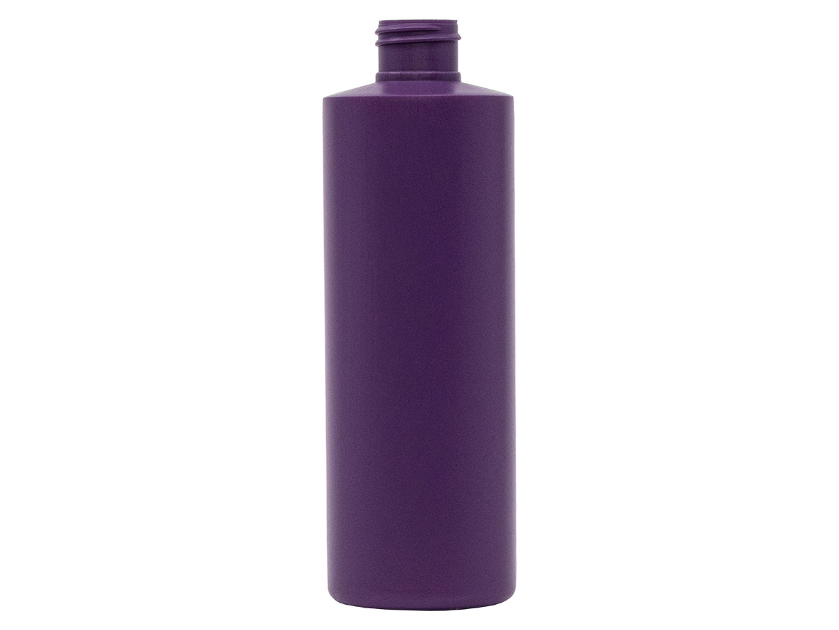8 oz., 24/410 Finish, Purple, Bottles, HDPE, Cylinder Round