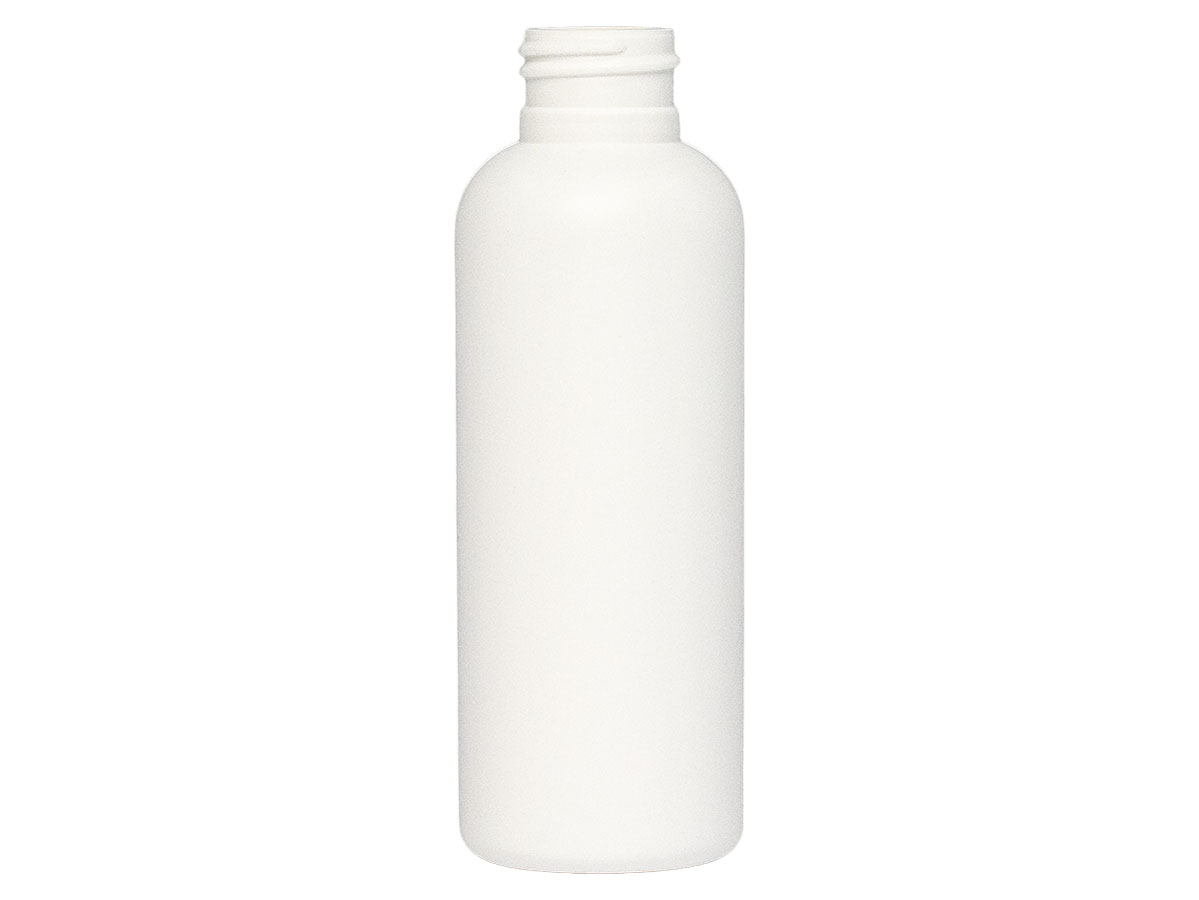 4 oz., 24/410 Finish, White, Bottles, HDPE, Bullet